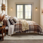AVERO™ 3-Piece Brown Plaid Cozy Knit Comforter Set, King - AVERO™