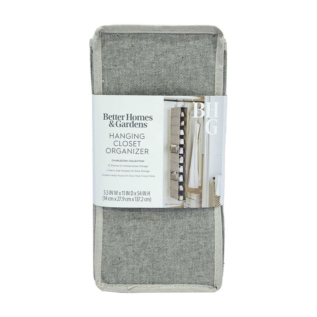 AVERO™ (2 pack) Gray 10-Shelf Hanging Closet Organizer with Side Pockets - AVERO™