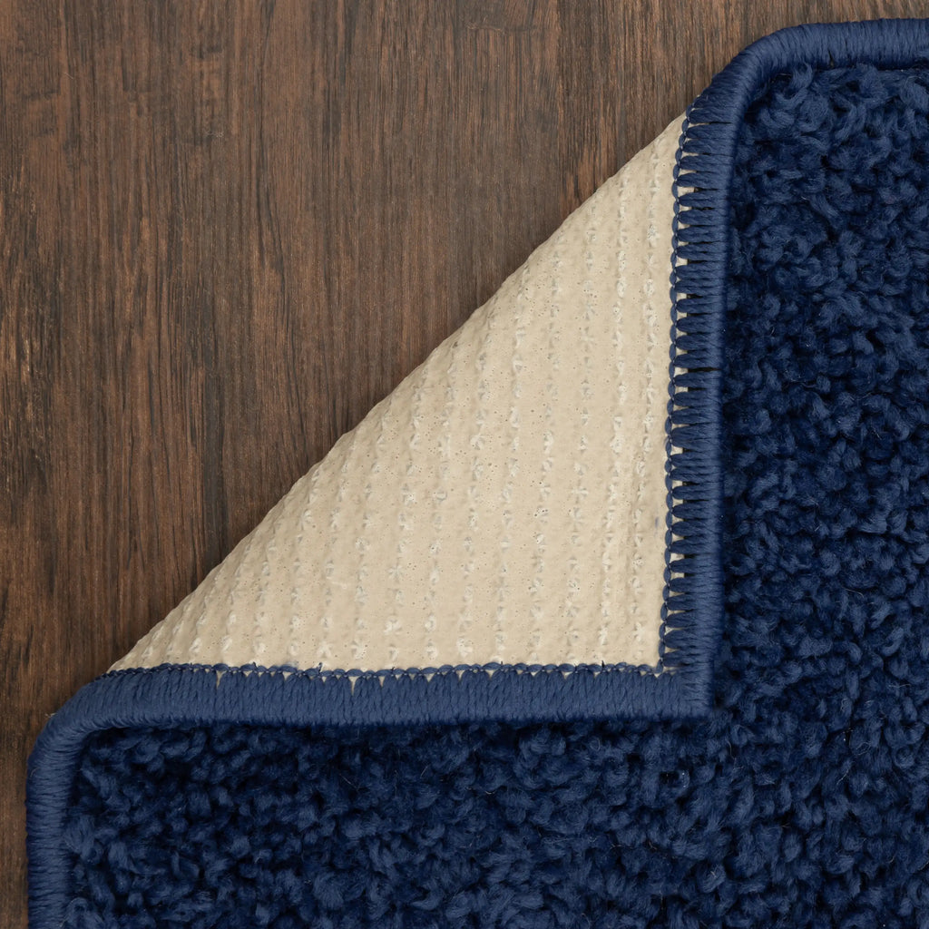 AVERO™ (2 pack) Traditional Solid Navy Youth Shag Indoor Area Rug, 5 ft x 7 ft - AVERO™