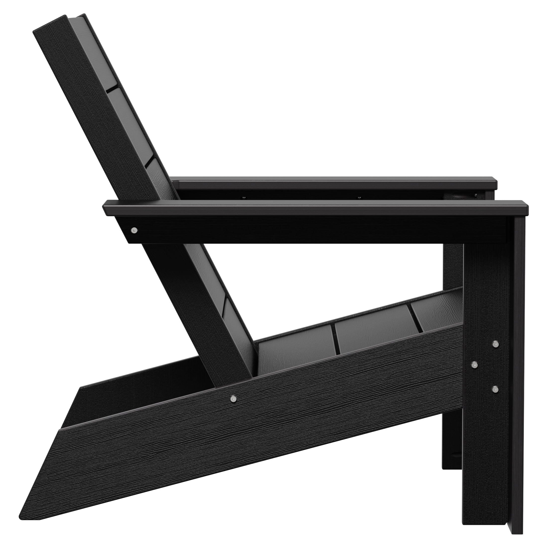AVERO™ Ezra Outdoor HDPE Adirondack Chair, Black - AVERO™