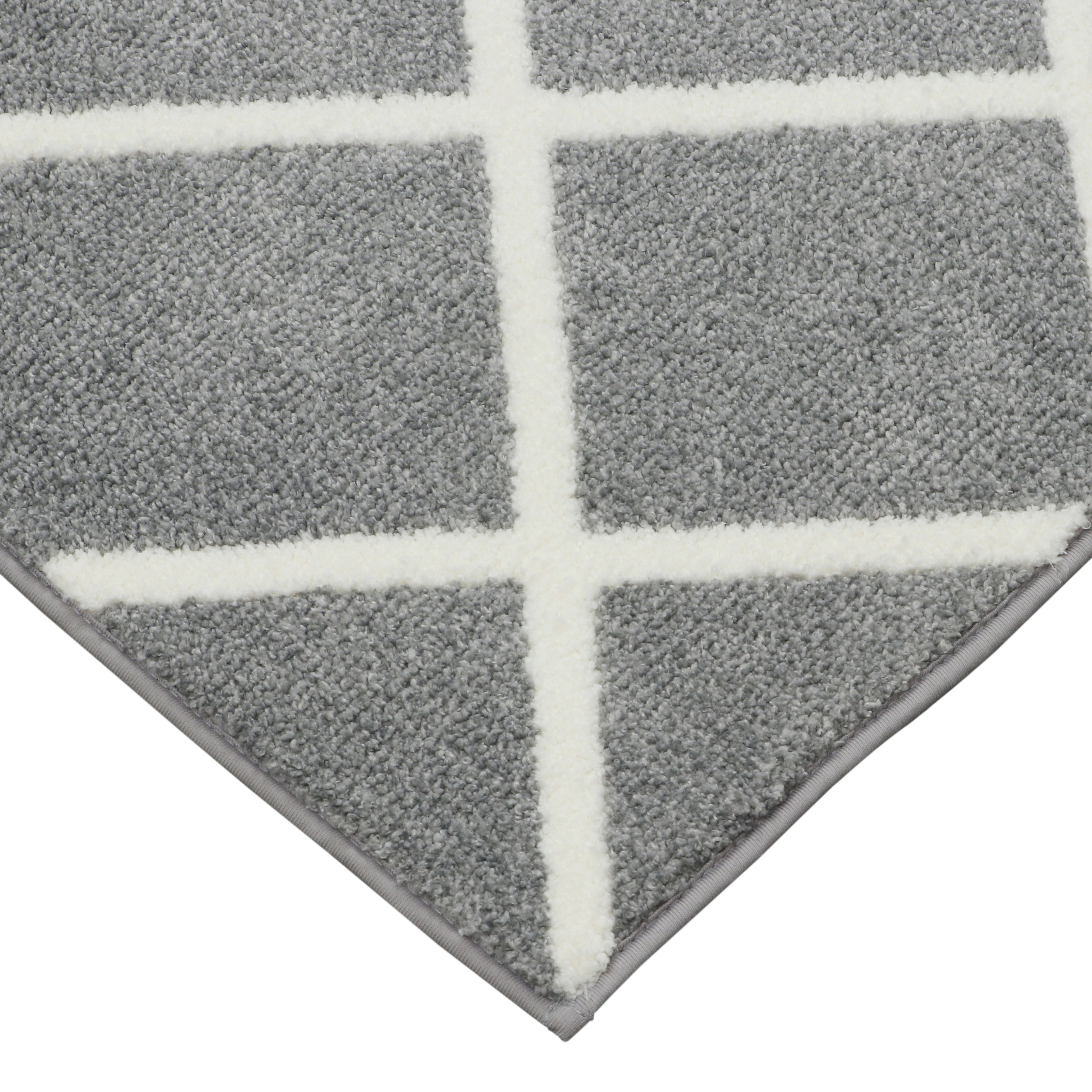AVERO™ (2 pack) Diamond Plush Gray Indoor 30 in x 45 in Accent Rug - AVERO™