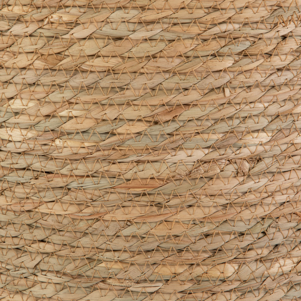 AVERO™ Natural and Black Round Rush Baskets, Set of 2 - AVERO™