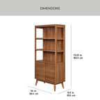 AVERO™ Greyson Bookcase, Acorn Finish - AVERO™