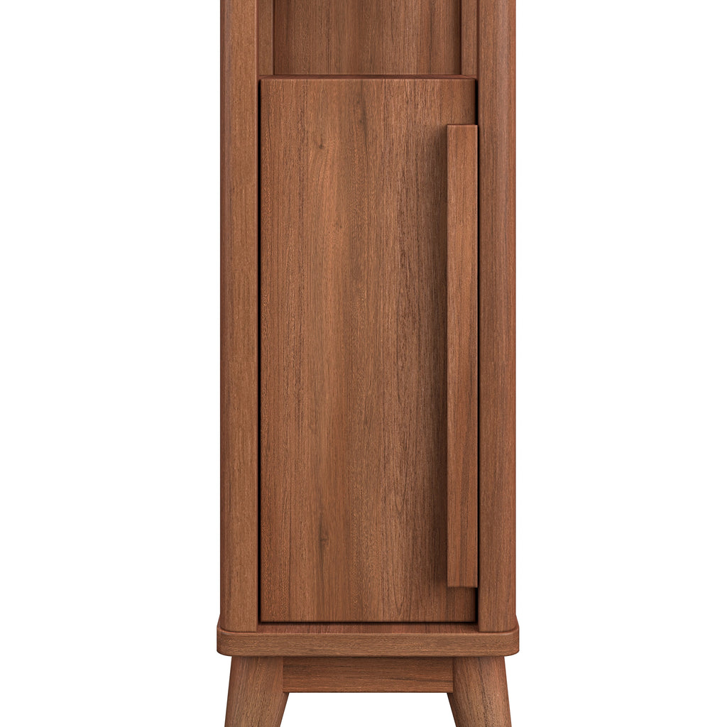 AVERO™ Greyson Slim Bathroom Storage Cabinet with Toilet Paper Holder, Walnut Finish - AVERO™