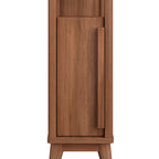 AVERO™ Greyson Slim Bathroom Storage Cabinet with Toilet Paper Holder, Walnut Finish - AVERO™