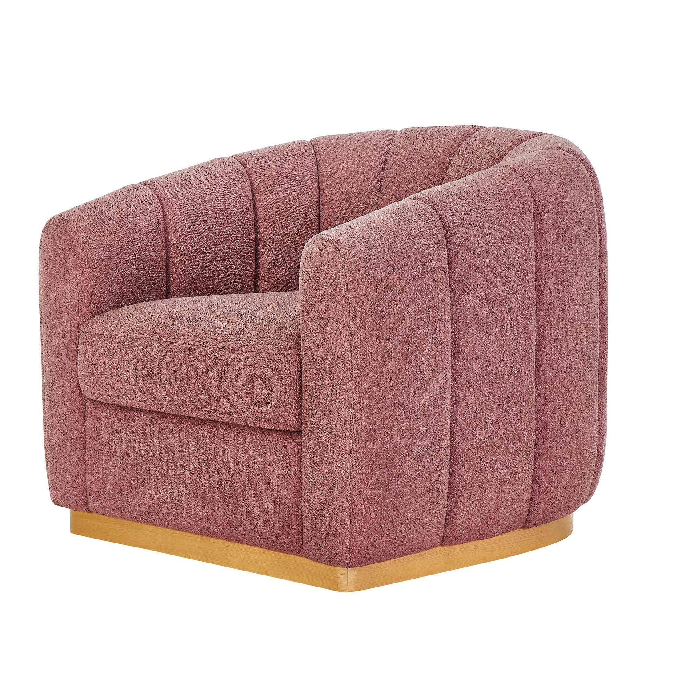 AVERO™ Lillian Accent Swivel Chair, Rose Boucle - AVERO™