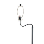 AVERO™ Glass End Table Floor Lamp with White Shade, Matte Black, 17"L x 17"W x 54"H - AVERO™