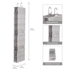 AVERO™ (2 pack) Gray 10-Shelf Hanging Closet Organizer with Side Pockets - AVERO™