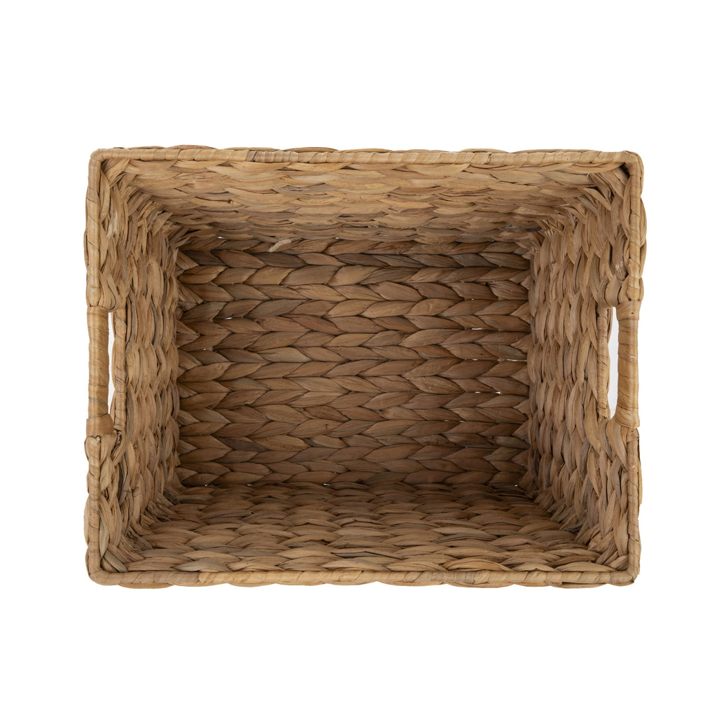 AVERO™ (2 pack) Large Water Hyacinth Decorative Storage Basket with Handles, 14 in x 11 in x 8.5 in - AVERO™