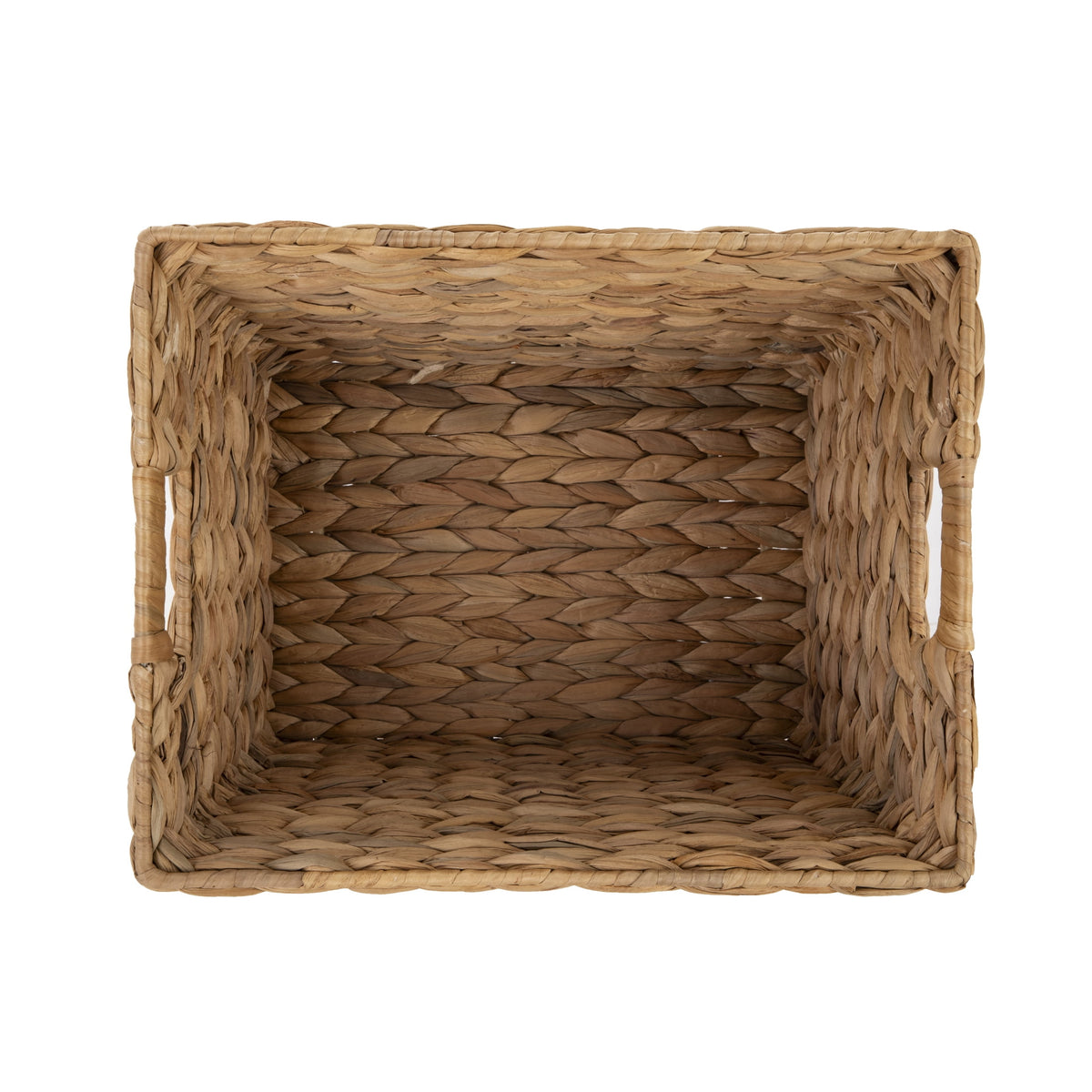 AVERO™ (2 pack) Large Water Hyacinth Decorative Storage Basket with Handles, 14 in x 11 in x 8.5 in - AVERO™