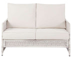 AVERO™ Paige 1 Piece Wicker Outdoor Loveseat with Cushions, White - AVERO™