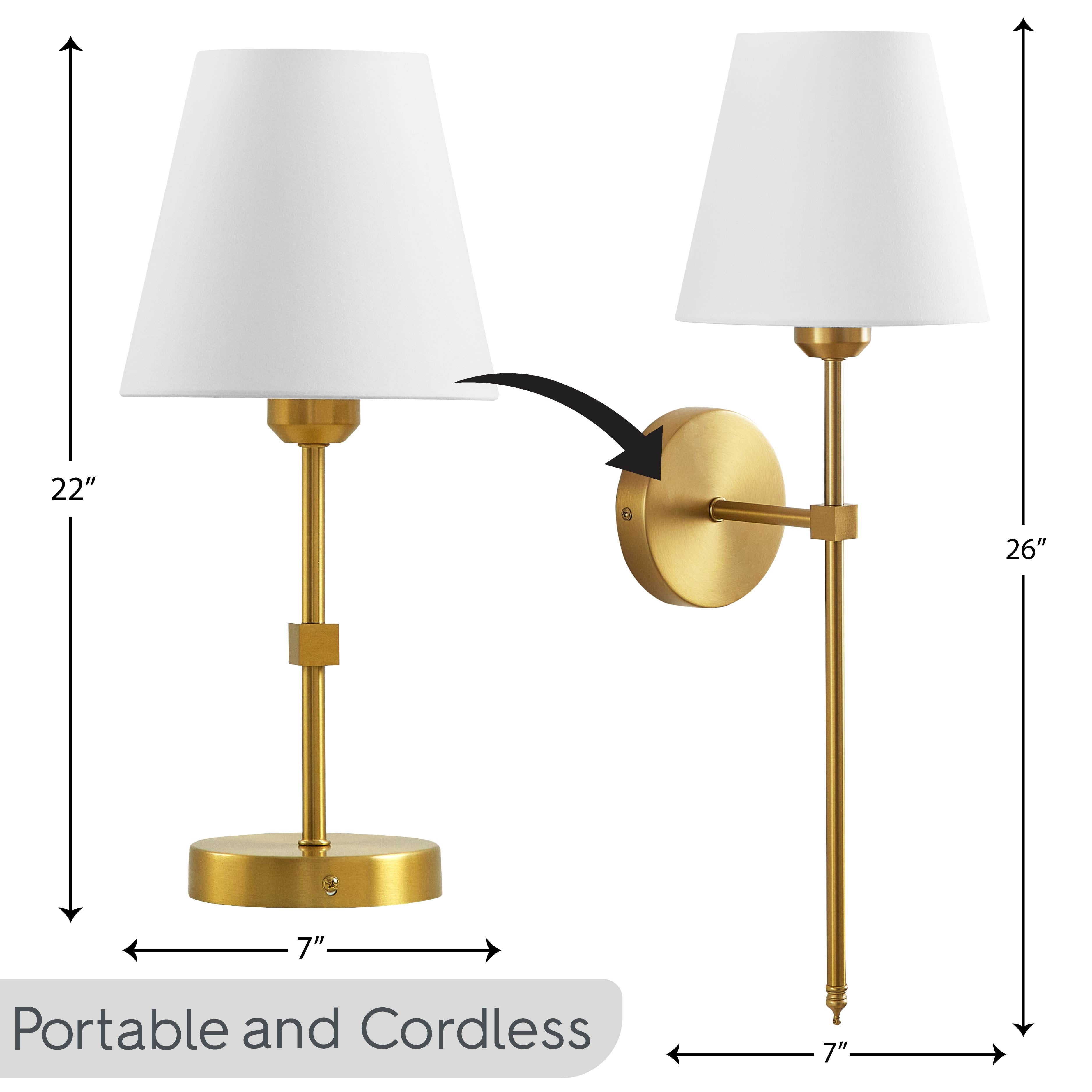 AVERO™ Contemporary Indoor 2-Pack Convertible LED Sconce Table Lamp, Gold - AVERO™