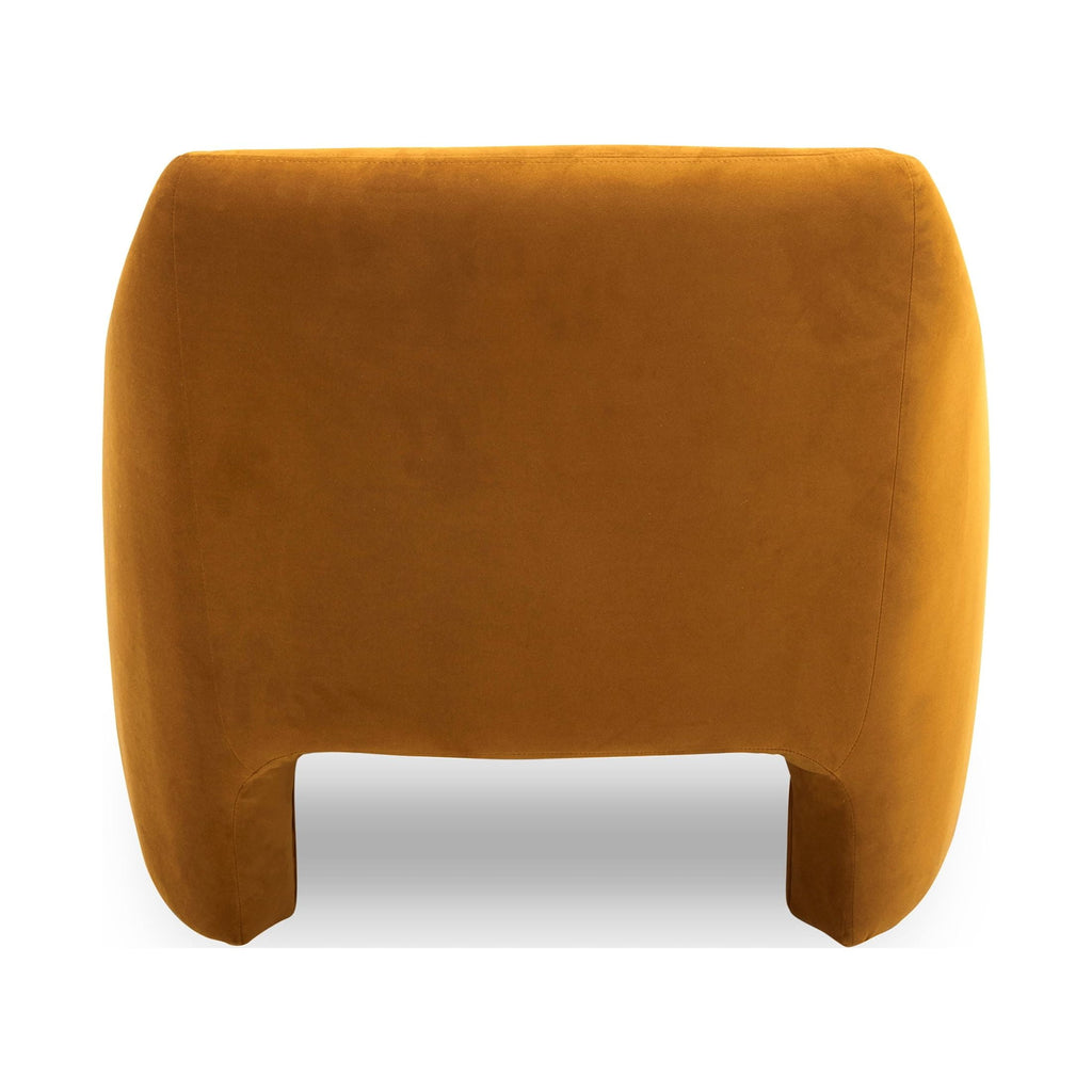AVERO™ Emerson Curvy Accent Chair, Ochre Velvet - AVERO™