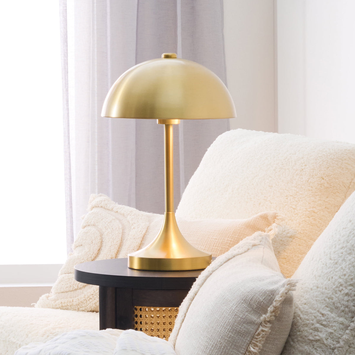AVERO™ Modern Dome 18 in Touch On/Off Table Lamp, Brass - AVERO™