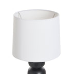 AVERO™ Wood Totem Table Lamp with White Linen Shade, 10"L x 10"W x 18"H - AVERO™