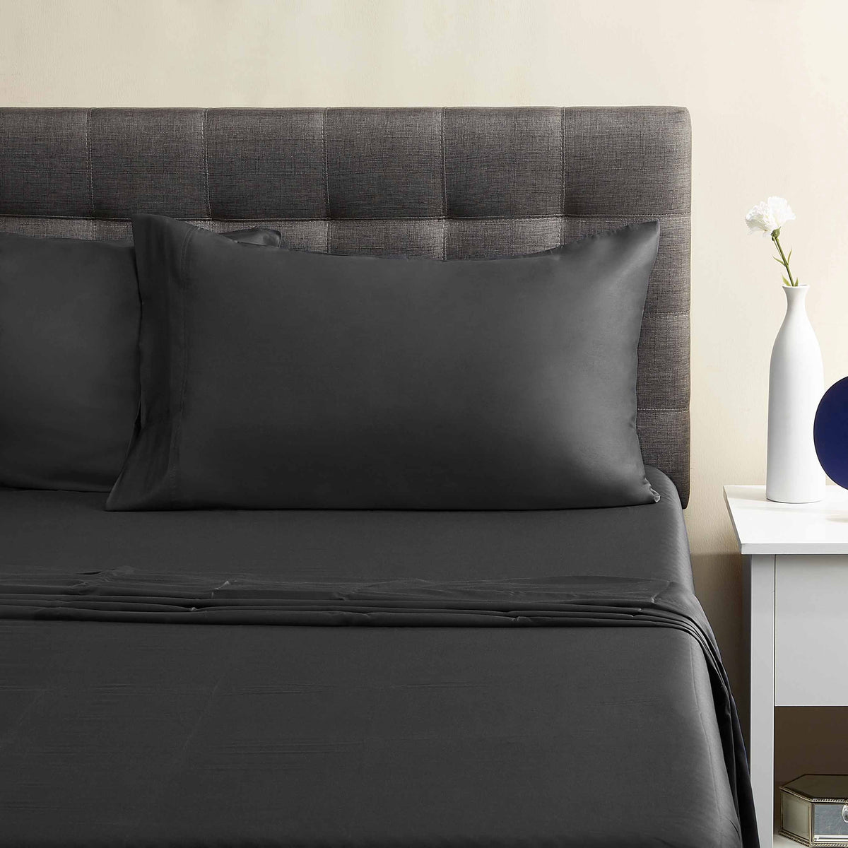 AVERO™ 300 Thread Count 100% Cotton Wrinkle Resistant Sheet Set, Full Soot Grey - AVERO™