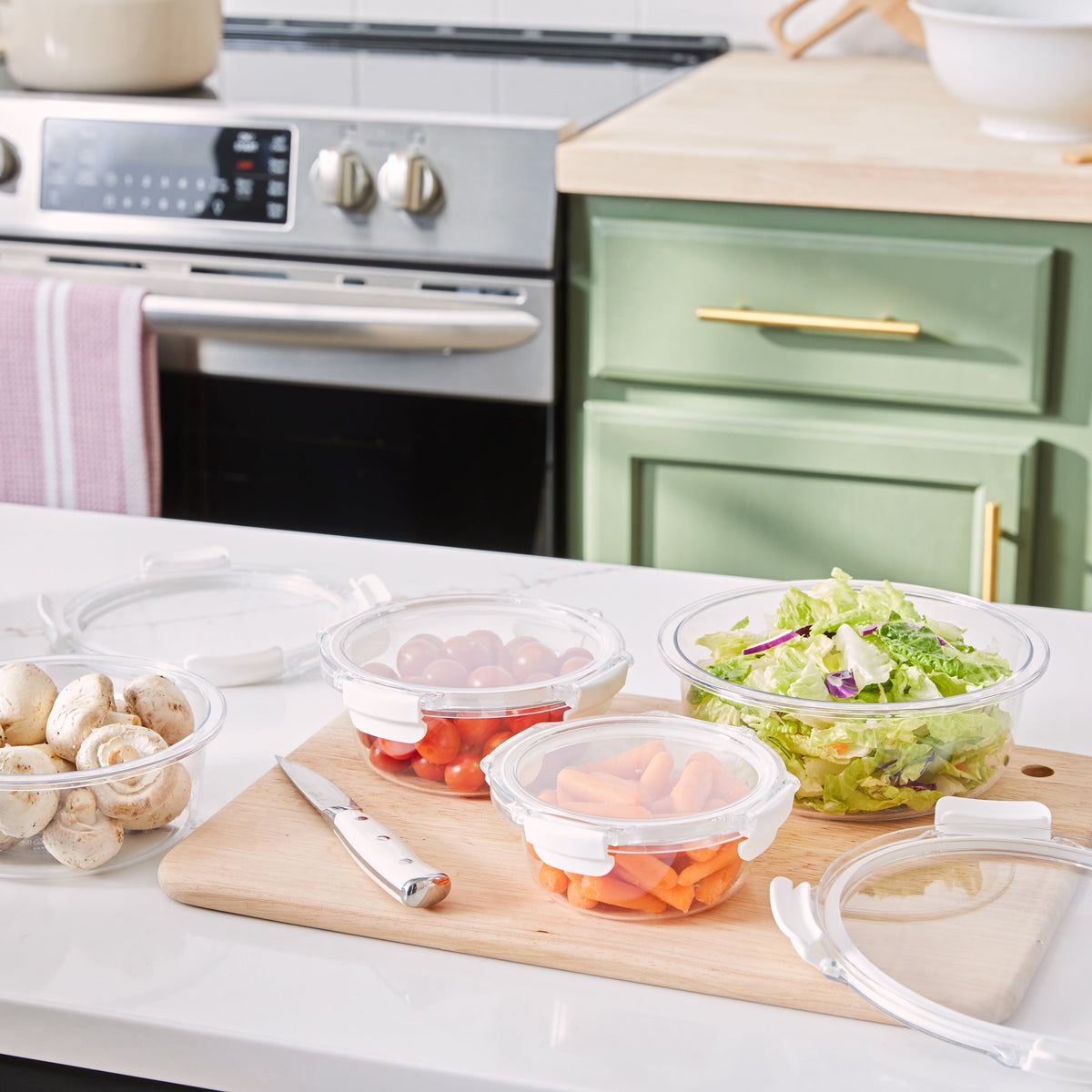 AVERO™ Round Tritan Food Storage Container with Tritan Lid. Set of 4, 8 Pieces - AVERO™