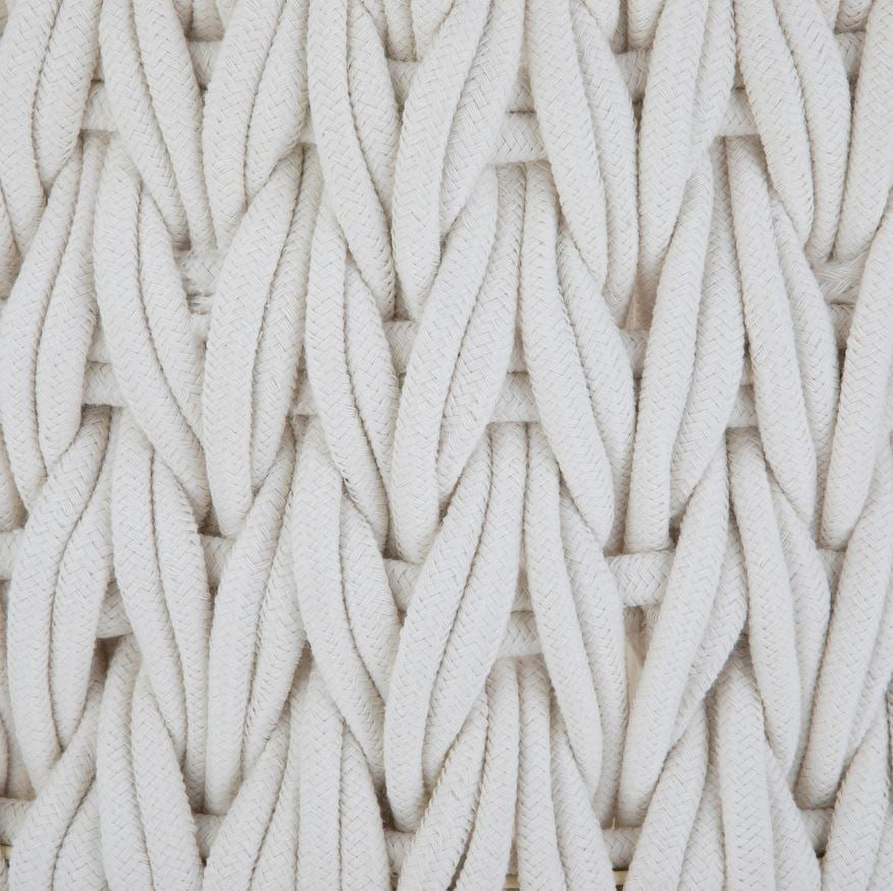 AVERO™ Extra Large White Woven Rope Decorative Storage Basket, 19 in x 15 in - AVERO™