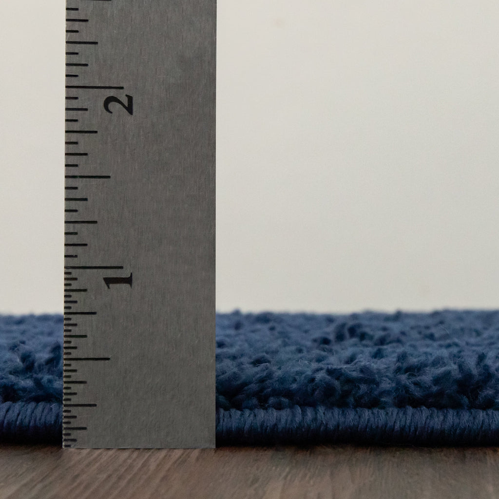 AVERO™ (2 pack) Traditional Solid Navy Youth Shag Indoor Area Rug, 5 ft x 7 ft - AVERO™