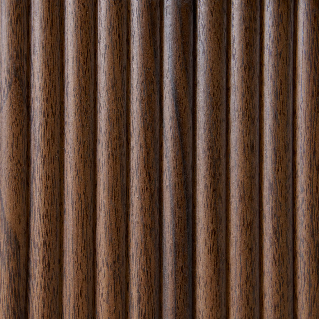 AVERO™ Lillian Fluted Bookcase with Doors and Storage, Walnut Finish - AVERO™