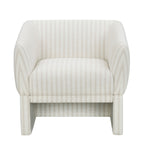 AVERO™ Beautiful Small Space Accent Chair , Beige and White Linen - AVERO™