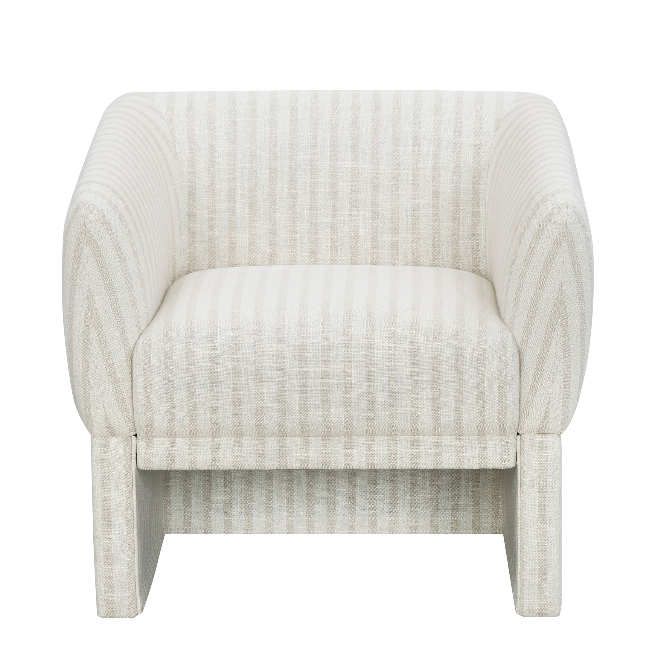 AVERO™ Beautiful Small Space Accent Chair , Beige and White Linen - AVERO™