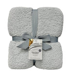 AVERO™ (2 pack) Cozy Knit Blanket, Light Grey, King - AVERO™