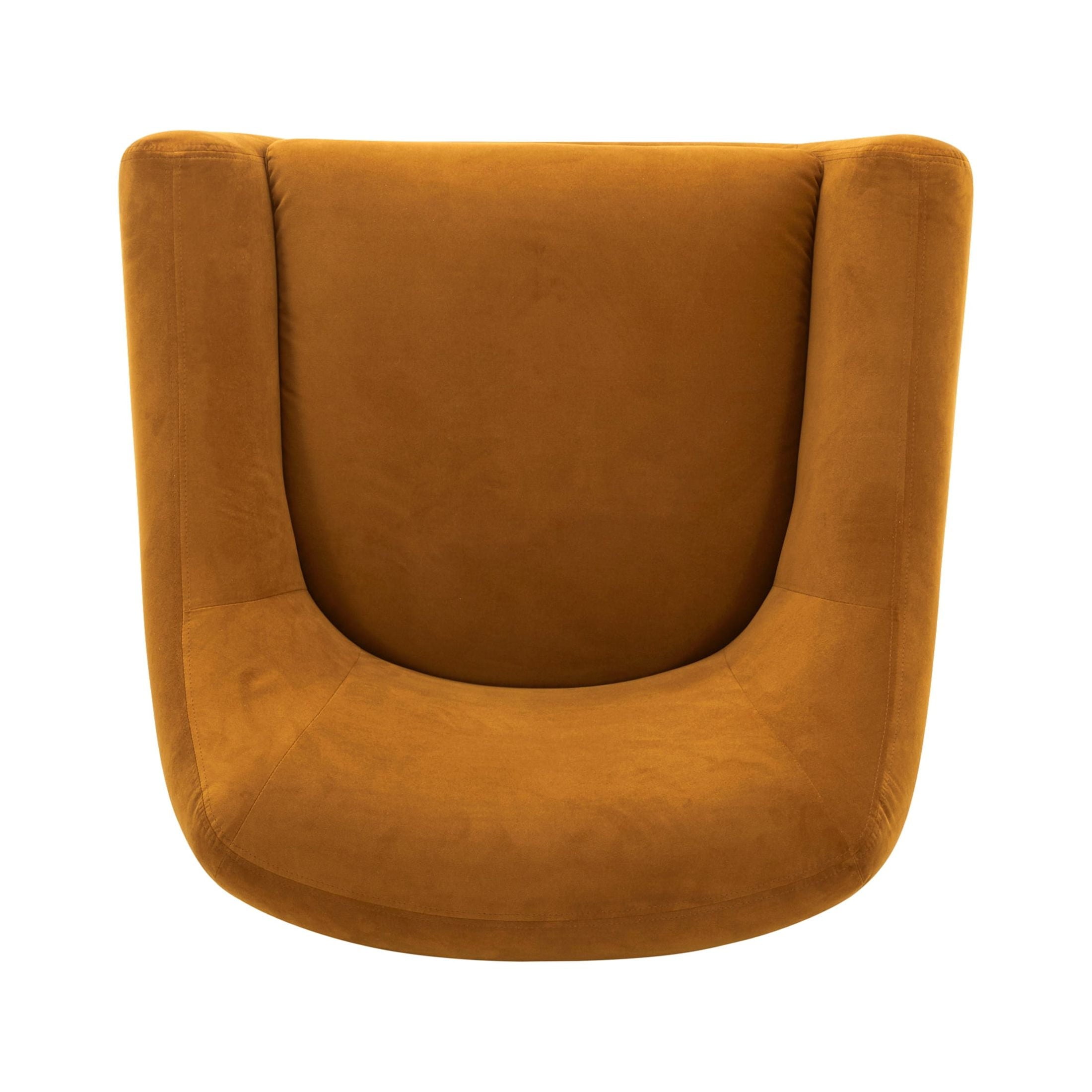 AVERO™ Emerson Curvy Accent Chair, Ochre Velvet - AVERO™