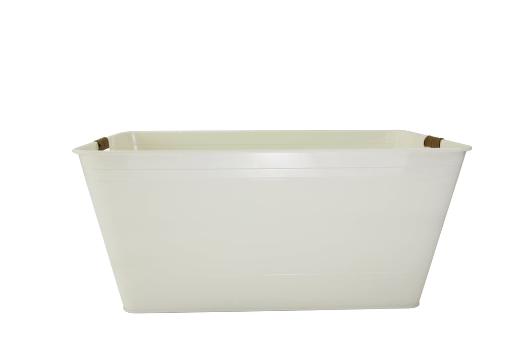 AVERO™ Beverage Tub, Vanilla White Rectangle, 21.96" L x 14.96" W x 10" H - AVERO™