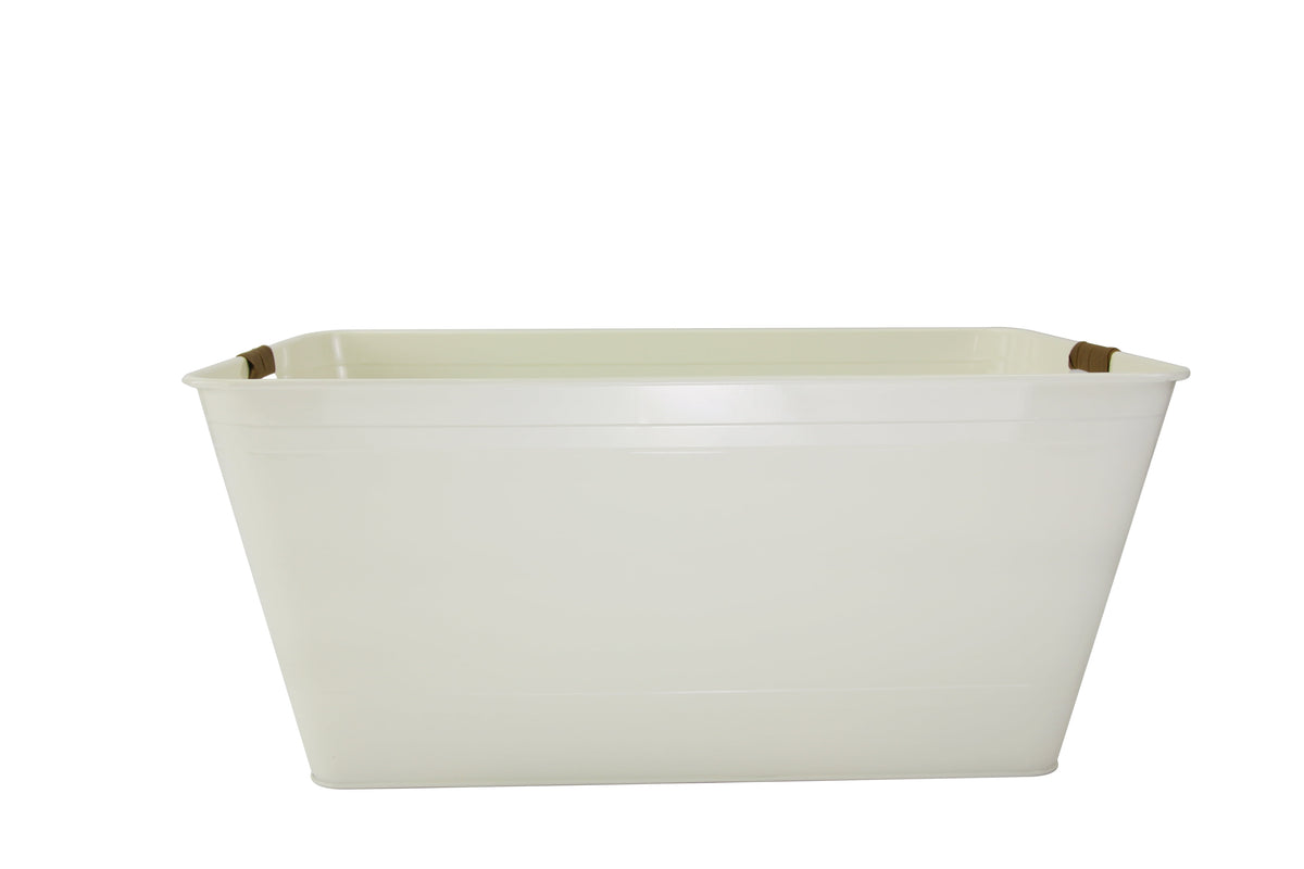 AVERO™ Beverage Tub, Vanilla White Rectangle, 21.96" L x 14.96" W x 10" H - AVERO™