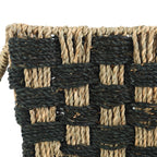 AVERO™ Large Rectangle Checkered Seagrass Storage Basket with Handles, 2 Pack - AVERO™