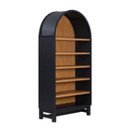 AVERO™ Juliet Open Arch Bookcase, Rich Black and Light Honey - AVERO™