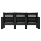 AVERO™ Ezra Outdoor Sofa, Black Frame with Gray Cushions - AVERO™