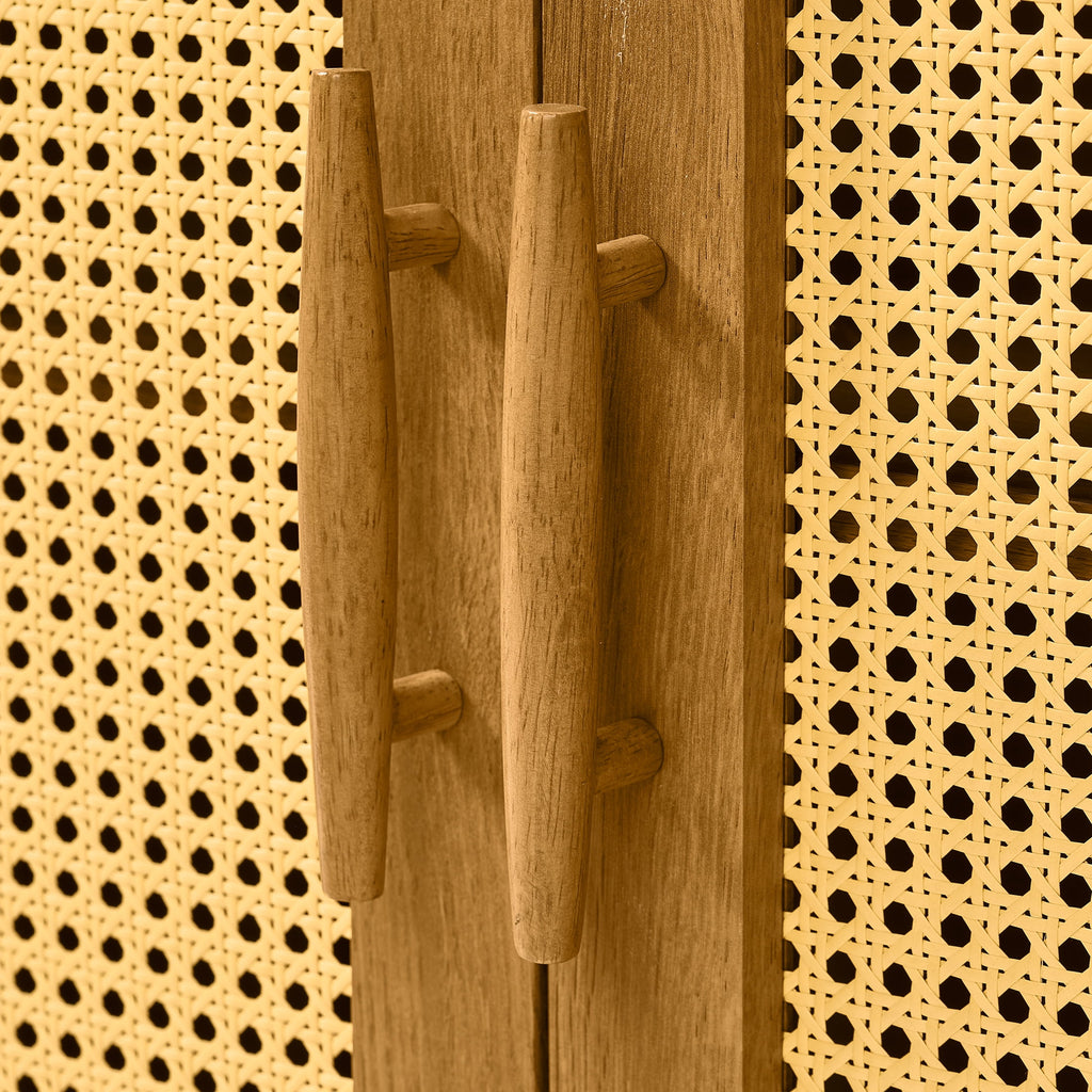 AVERO™ Springwood Bookcase with Doors, Light Honey Finish - AVERO™