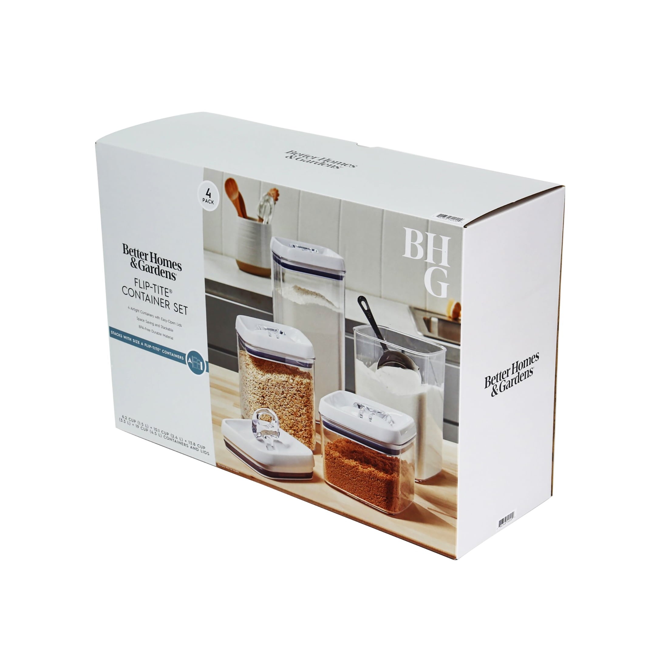 AVERO™ Flip-Tite 4-Pack Square Food Storage Container Set - AVERO™