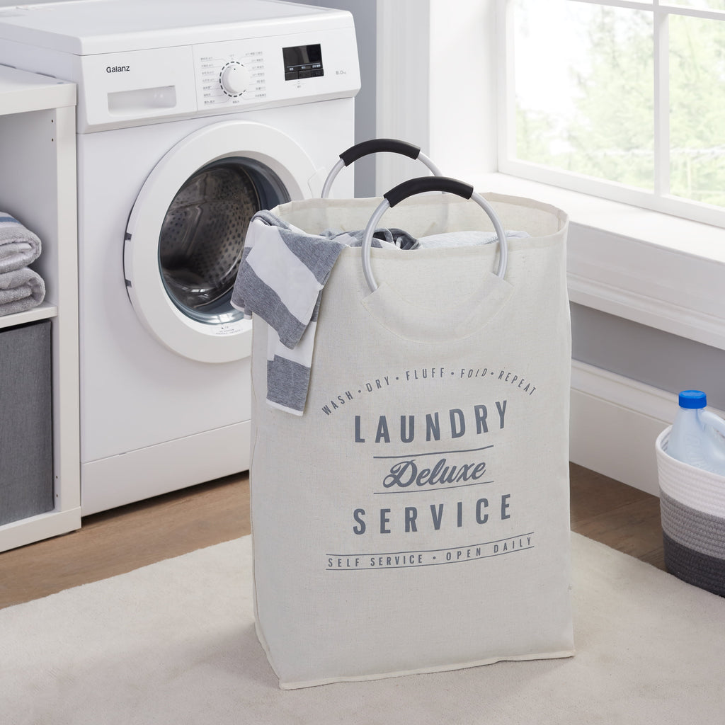 AVERO™ (2 Pack) Better Homes Gardens Deluxe Laundry Service Canvas Tote with Aluminum Handles - AVERO™