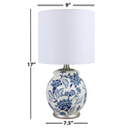 AVERO™ Floral Ceramic Lamp with Shade, 17" - AVERO™