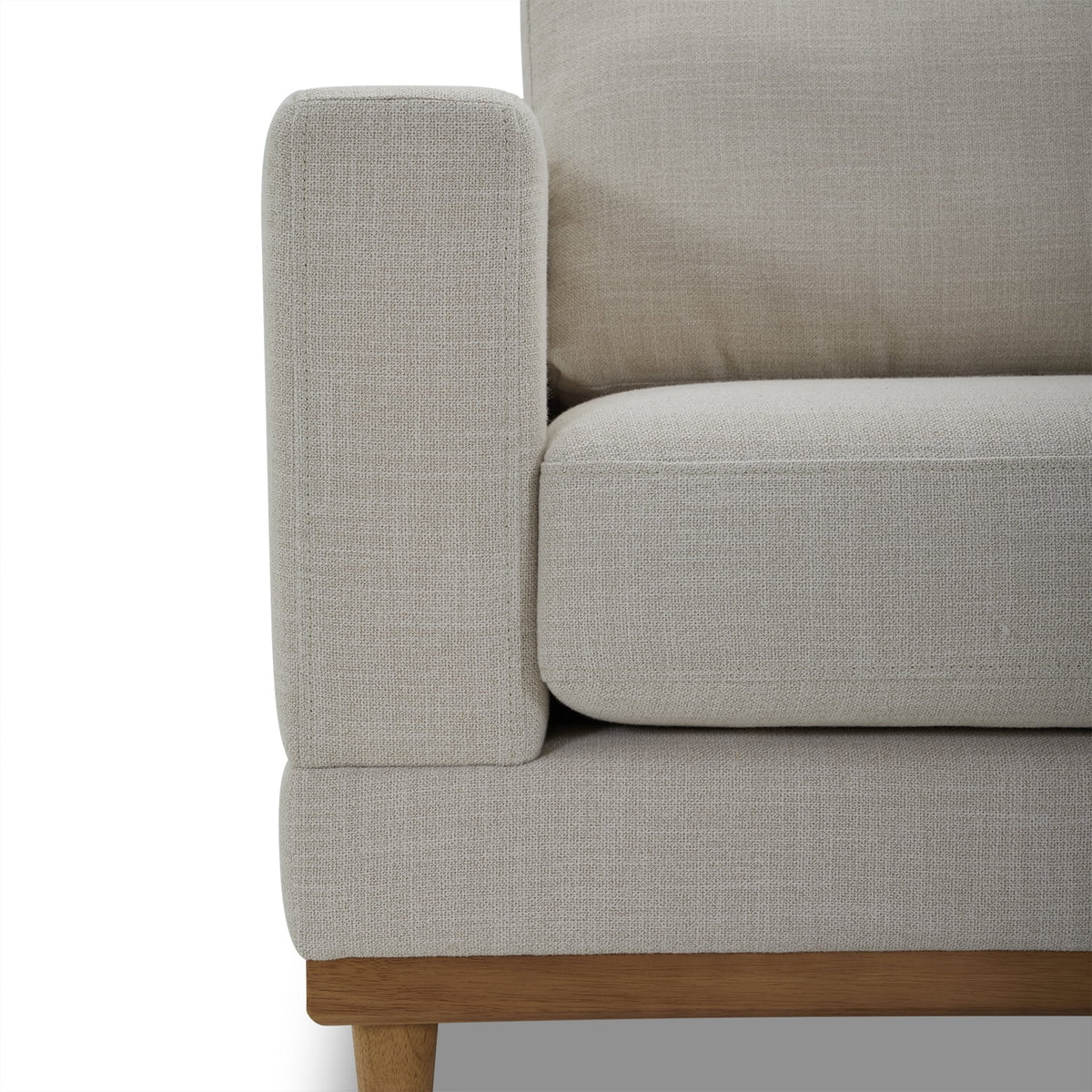 AVERO™ Springwood Wood Frame Accent Chair, Cream Linen - AVERO™