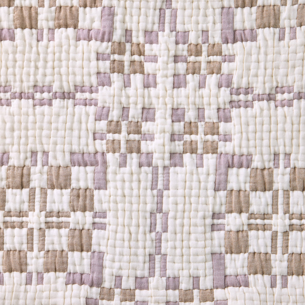 AVERO™ Ivory Modern Mosaic Cotton Matelasse Reversible Quilt, King - AVERO™