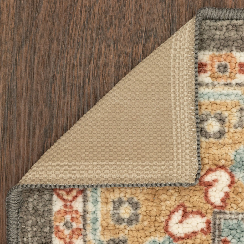 AVERO™ (2 pack) Persian Border Medallion Loop Print Rust Brown Indoor Runner Rug, 1'8"x5' - AVERO™