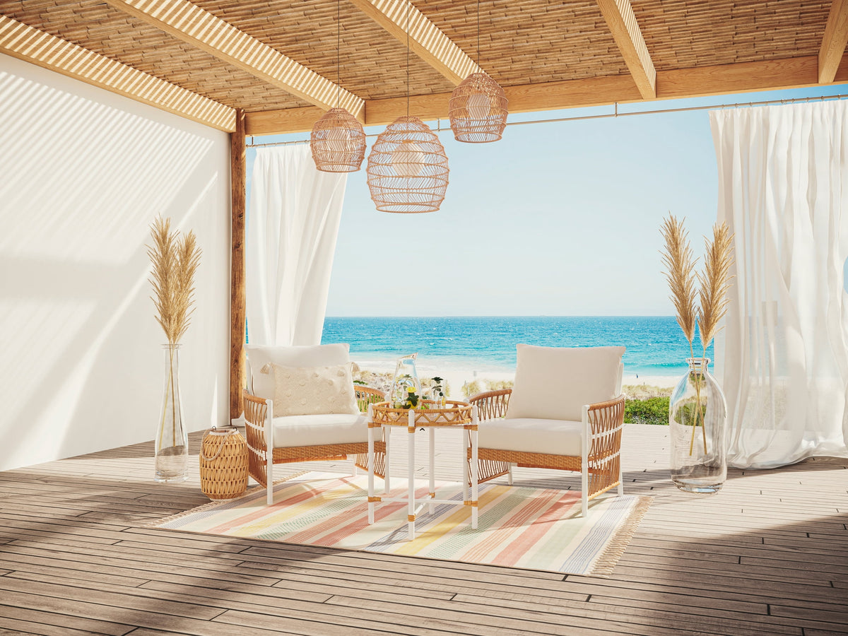 AVERO™ Lilah 2-Pack Outdoor Wicker Lounge Chairs, White - AVERO™