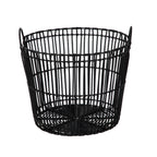 AVERO™ Large Black Poly Rattan Storage Baskets with Handles, Set of 2 - AVERO™
