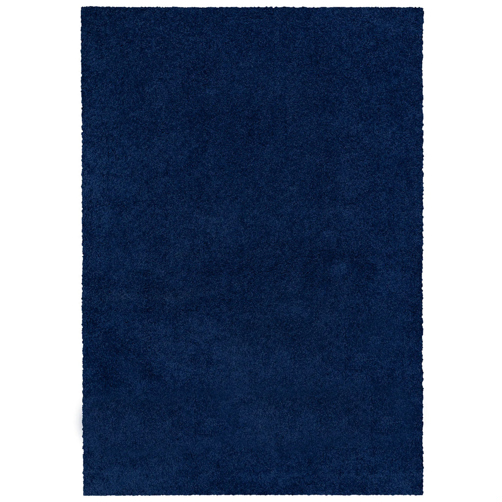AVERO™ (2 pack) Traditional Solid Navy Youth Shag Indoor Area Rug, 5 ft x 7 ft - AVERO™
