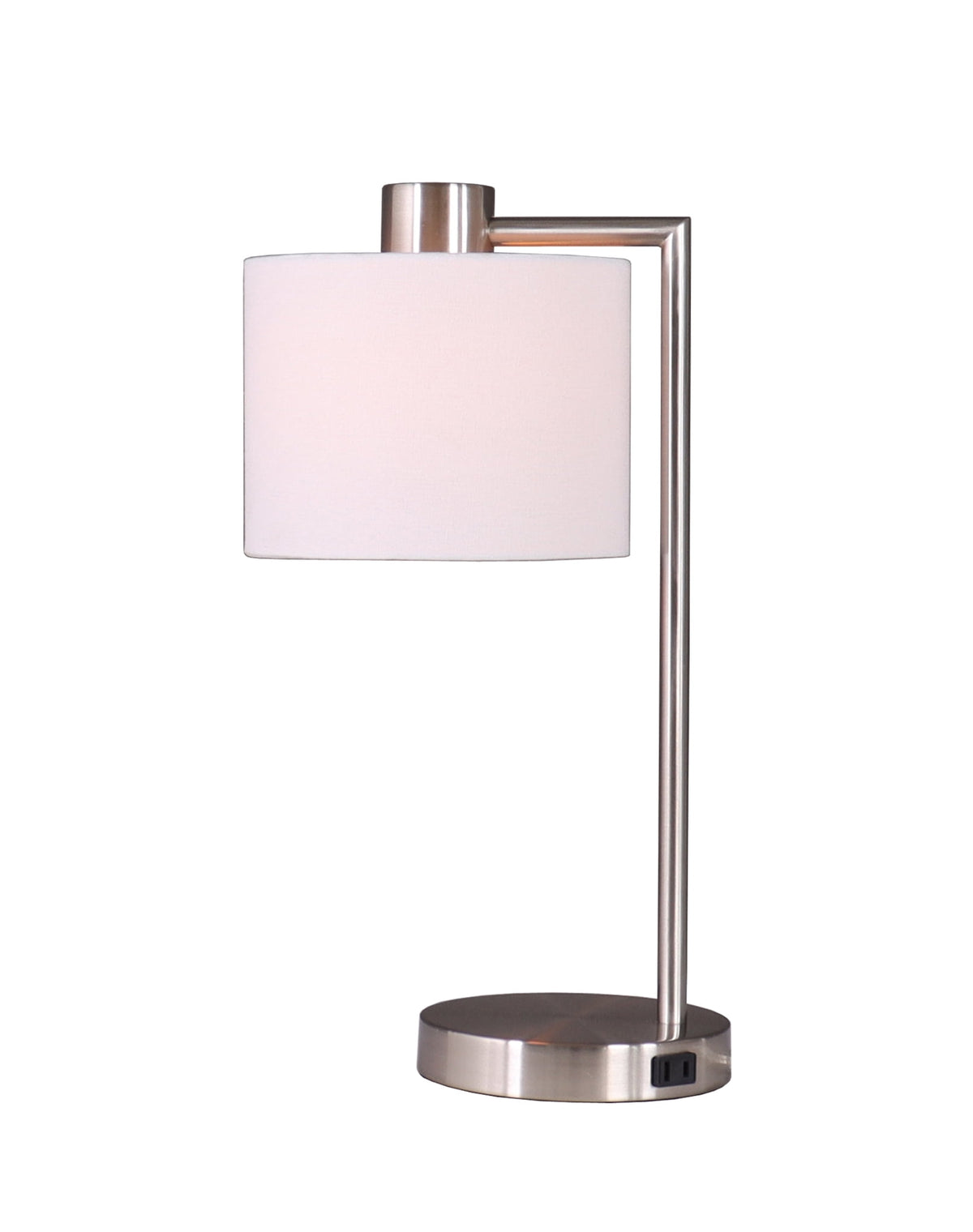 AVERO™ 18 in Silver Metal Table Lamp with Fabric Hardback Shade - AVERO™