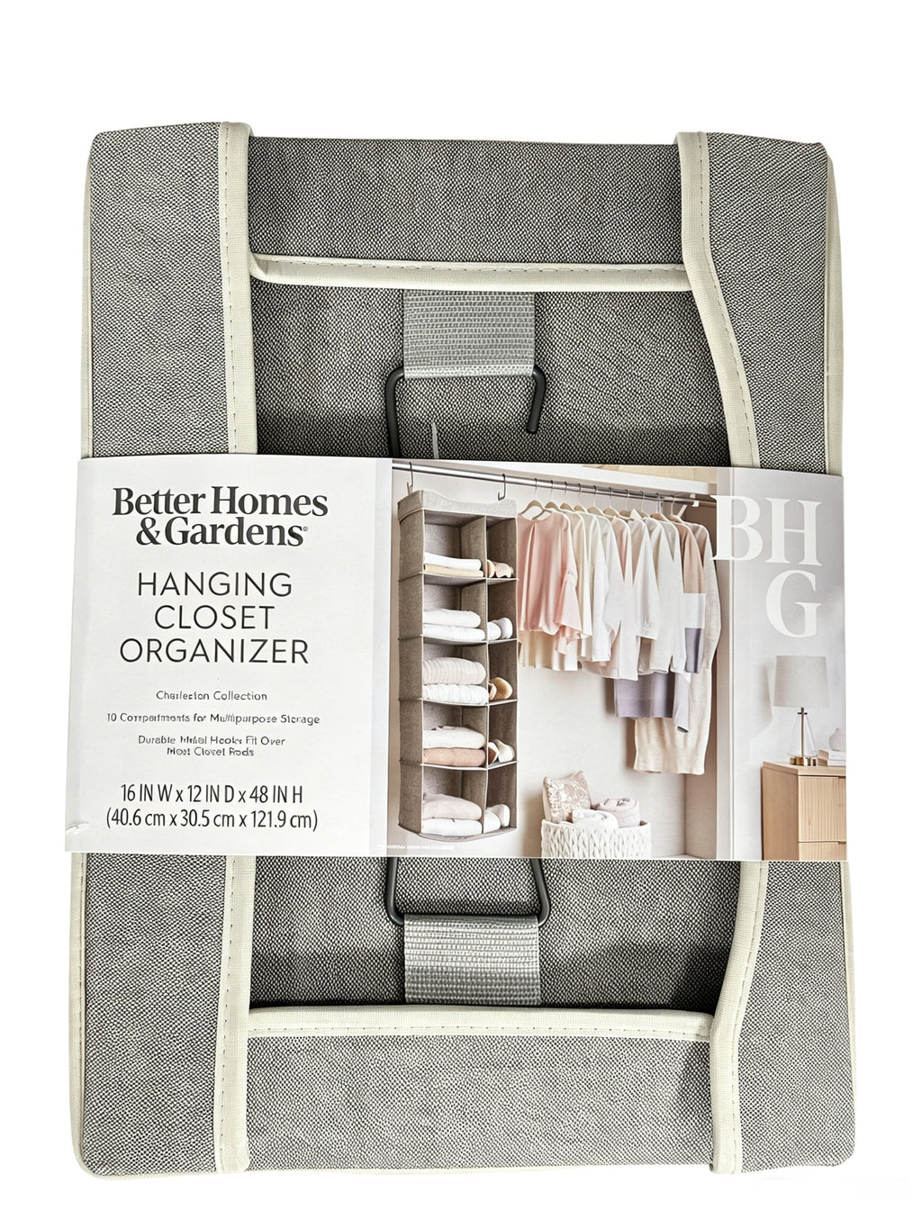 AVERO™ (2 pack) 5-Tier Hanging Closet Storage Organizer Dividers for Shoes and Clothes, 10-Compartments, Polyester & Cotton - AVERO™