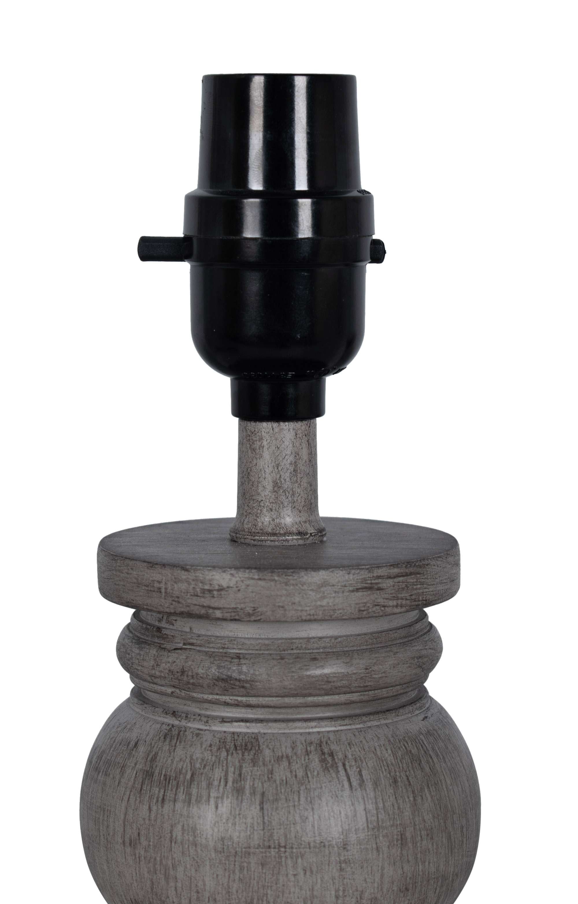 AVERO™ 4 Pack 12.75 in Mini Table Lamp Weathered Wood Finish Polyresin White Shade - AVERO™