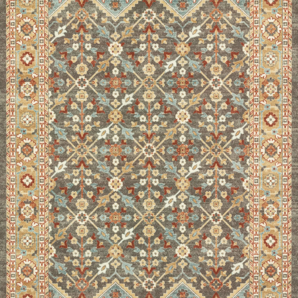AVERO™ (2 pack) Persian Border Medallion Loop Print Rust Brown Indoor Runner Rug, 1'8"x5' - AVERO™