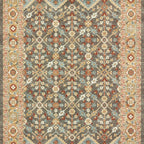 AVERO™ (2 pack) Persian Border Medallion Loop Print Rust Brown Indoor Runner Rug, 1'8"x5' - AVERO™