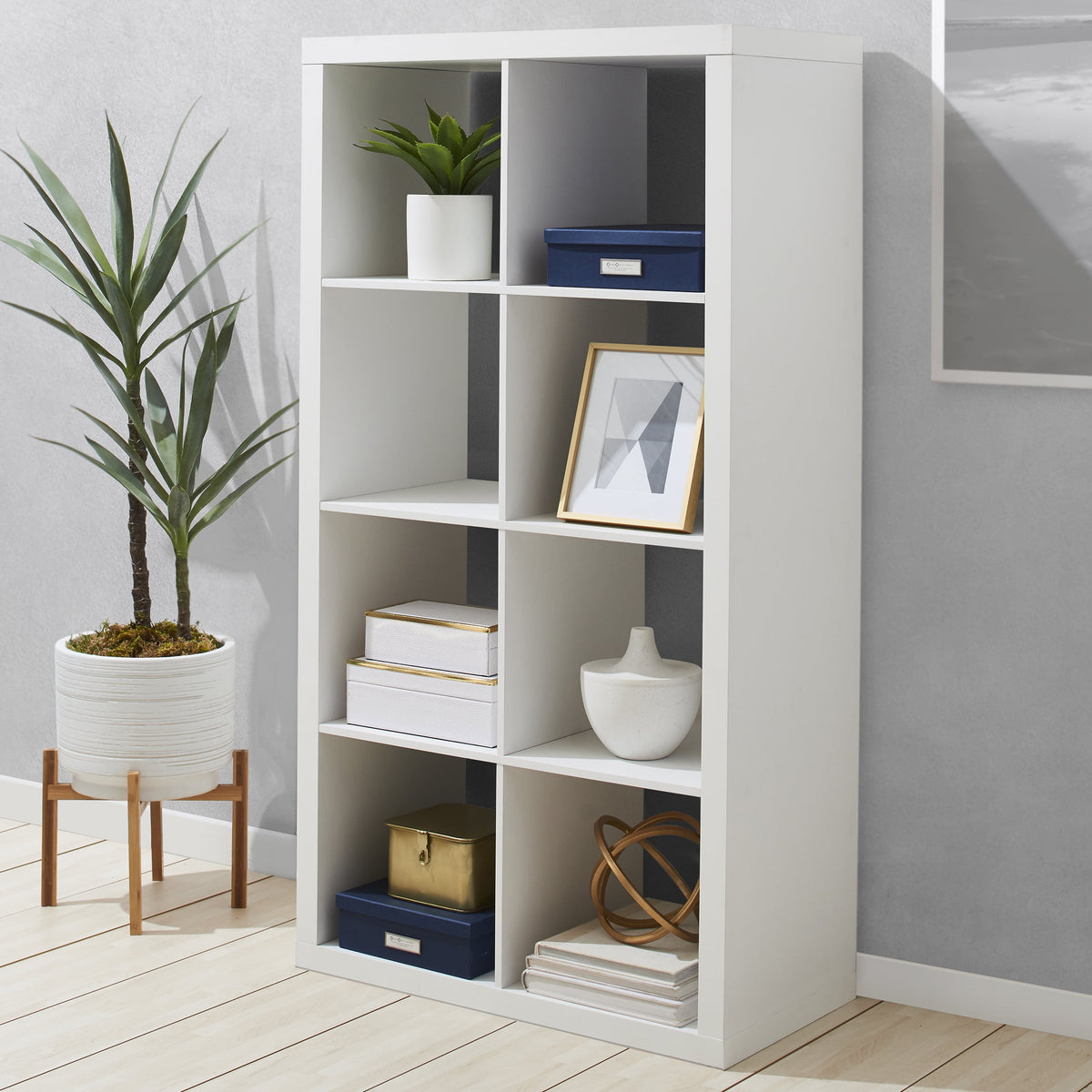 AVERO™ 8 Cube Storage Organizer, Textured White - AVERO™