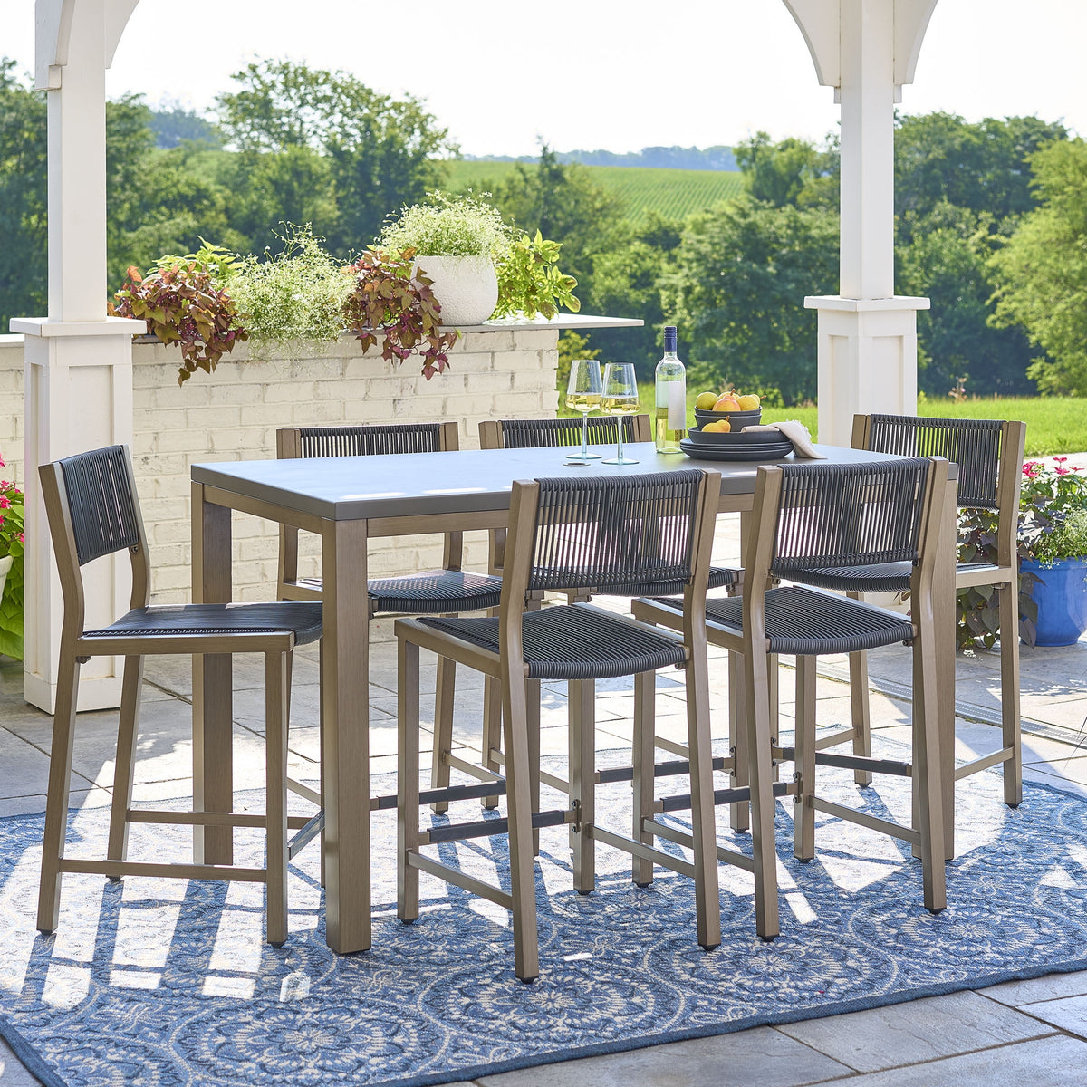 AVERO™ Tarren 5-Piece High Dining Set, Black - AVERO™